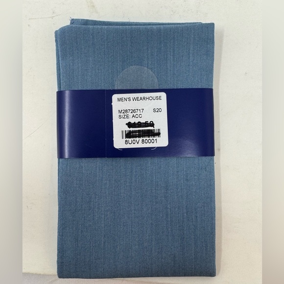 EGARA Men Pre Folded Pocket Square Dark Blue 100% Cotton Handkerchief NEW GHV1. - Picture 2 of 2